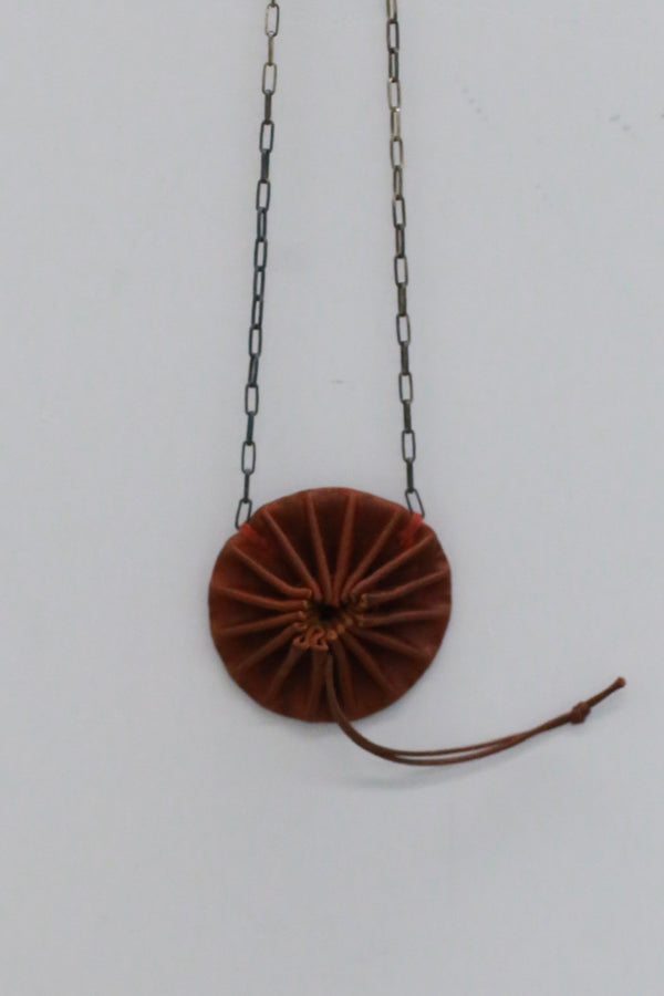 m.a+ Maurizio Amadei Mini Necklace Bag Collection MA-A-B740 CUF1,0-RUST-F RUST Pleated A-B740 MA-A-B711